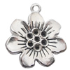 Pendant, Zinc Alloy Jewelry Findings Lead-free, Flower 22x25mm Hole:2mm, Sold by Bag