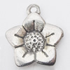Pendant, Zinc Alloy Jewelry Findings Lead-free, Flower 15x18mm Hole:1.5mm, Sold by Bag