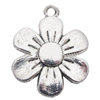 Pendant, Zinc Alloy Jewelry Findings Lead-free, Flower 17x22mm Hole:1.5mm, Sold by Bag