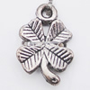 Pendant, Zinc Alloy Jewelry Findings Lead-free, Flower 10x15mm Hole:1.5mm, Sold by Bag