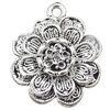 Pendant, Zinc Alloy Jewelry Findings Lead-free, Flower 22x27mm Hole:2mm, Sold by Bag