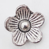 Pendant, Zinc Alloy Jewelry Findings Lead-free, Flower 10mm Hole:1.5mm, Sold by Bag