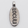 Pendant, Zinc Alloy Jewelry Findings Lead-free, 6x15mm Hole:2mm, Sold by Bag