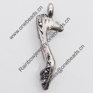 Pendant, Zinc Alloy Jewelry Findings Lead-free, 8x24mm Hole:2mm, Sold by Bag