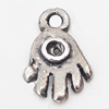 Pendant, Zinc Alloy Jewelry Findings Lead-free, Hand 10x14mm Hole:1mm, Sold by Bag