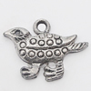 Pendant, Zinc Alloy Jewelry Findings Lead-free, Bird 21x16mm, Sold by Bag
