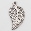 Pendant, Zinc Alloy Jewelry Findings Lead-free, Leaf 10x19mm Hole:1mm, Sold by Bag