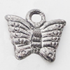 Pendant, Zinc Alloy Jewelry Findings Lead-free, Butterfly 10x9mm Hole:1mm, Sold by Bag