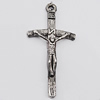 Pendant, Zinc Alloy Jewelry Findings Lead-free, Cross 25x51mm Hole:2mm, Sold by Bag