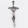 Pendant, Zinc Alloy Jewelry Findings Lead-free, Cross 18x41mm Hole:1.5mm, Sold by Bag