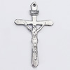 Pendant, Zinc Alloy Jewelry Findings Lead-free, Cross 22x37mm Hole:1mm, Sold by Bag