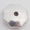 Beads Zinc Alloy Jewelry Findings Lead-free, Polygon 10mm Hole:1.5mm, Sold by Bag 