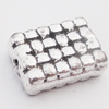 Beads Zinc Alloy Jewelry Findings Lead-free, Rectangle 12x8mm Hole:1mm, Sold by Bag 