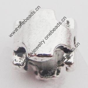 Beads Zinc Alloy Jewelry Findings Lead-free, 8x6mm Hole:1mm, Sold by Bag 