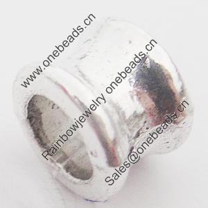 Beads Zinc Alloy Jewelry Findings Lead-free, Pollow 6x7mm Hole:5mm, Sold by Bag 