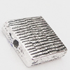 Beads Zinc Alloy Jewelry Findings Lead-free, Square 12mm Hole:1.5mm, Sold by Bag 