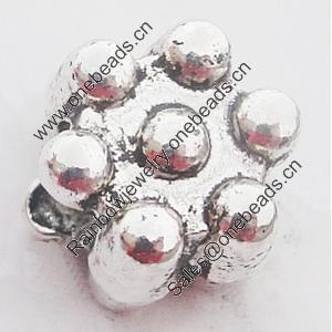 European Style Beads Zinc Alloy Jewelry Findings, 10mm Hole:4.5mm, Sold by Bag