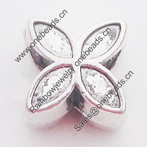 European Style Beads Zinc Alloy Jewelry Findings, 10mm Hole:5mm, Sold by Bag