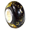 European Lampwork Glass Beads, 925 Silver Core, Rondelle 14x6.8mm Hole:4.5mm, Sold by PC