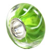 European Lampwork Glass Beads, 925 Silver Core, Rondelle 14x6.8mm Hole:4.5mm, Sold by PC