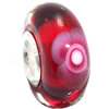 European Lampwork Glass Beads, 925 Silver Core, Rondelle 14x6.8mm Hole:4.5mm, Sold by PC