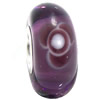 European Lampwork Glass Beads, 925 Silver Core, Rondelle 14x6.8mm Hole:4.5mm, Sold by PC