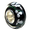 European Lampwork Glass Beads, 925 Silver Core, Rondelle 14x6.8mm Hole:4.5mm, Sold by PC