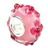 European Lampwork Glass Beads, 925 Silver Core, Rondelle 14x6.8mm Hole:4.5mm, Sold by PC