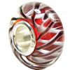 European Lampwork Glass Beads, 925 Silver Core, Rondelle 14x6.8mm Hole:4.5mm, Sold by PC