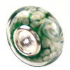 European Lampwork Glass Beads, 925 Silver Core, Rondelle 14x6.8mm Hole:4.5mm, Sold by PC