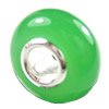 European Lampwork Glass Beads, 925 Silver Core, Rondelle 14x6.8mm Hole:4.5mm, Sold by PC