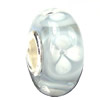 European Lampwork Glass Beads, 925 Silver Core, Rondelle 14x6.8mm Hole:4.5mm, Sold by PC