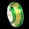 European Lampwork Glass Beads, 925 Silver Core, Rondelle 14x6.8mm Hole:4.5mm, Sold by PC