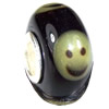 European Lampwork Glass Beads, 925 Silver Core, Rondelle 14x6.8mm Hole:4.5mm, Sold by PC