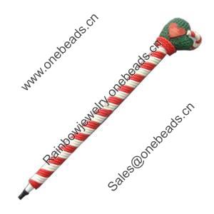 Fimo(Polymer Clay) Jewelry Ball Pen, 185x28mm, Sold by PC