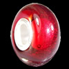 European Lampwork Glass Beads, 925 Silver Core, Rondelle 14x6.8mm Hole:4.5mm, Sold by PC