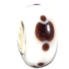 European Lampwork Glass Beads, 925 Silver Core, Rondelle 14x6.8mm Hole:4.5mm, Sold by PC