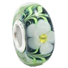 European Lampwork Glass Beads, 925 Silver Core, Rondelle 14x6.8mm Hole:4.5mm, Sold by PC