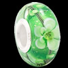 European Lampwork Glass Beads, 925 Silver Core, Rondelle 14x6.8mm Hole:4.5mm, Sold by PC