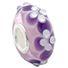 European Lampwork Glass Beads, 925 Silver Core, Rondelle 14x6.8mm Hole:4.5mm, Sold by PC