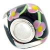 European Lampwork Glass Beads, 925 Silver Core, Rondelle 14x6.8mm Hole:4.5mm, Sold by PC