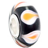 European Lampwork Glass Beads, 925 Silver Core, Rondelle 14x6.8mm Hole:4.5mm, Sold by PC