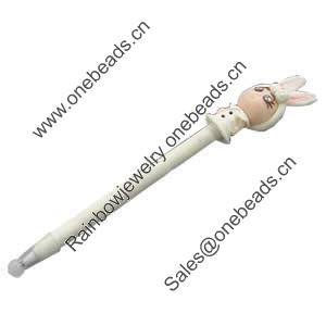 Fimo(Polymer Clay) Jewelry Ball Pen, 185x26mm, Sold by PC