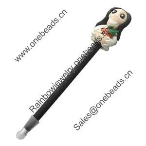 Fimo(Polymer Clay) Jewelry Ball Pen, 170x29mm, Sold by PC