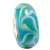 European Lampwork Glass Beads, 925 Silver Core, Rondelle 14x6.8mm Hole:4.5mm, Sold by PC