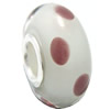 European Lampwork Glass Beads, 925 Silver Core, Rondelle 14x6.8mm Hole:4.5mm, Sold by PC