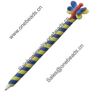 Fimo(Polymer Clay) Jewelry Ball Pen, 170x37mm, Sold by PC