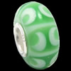 European Lampwork Glass Beads, 925 Silver Core, Rondelle 14x6.8mm Hole:4.5mm, Sold by PC