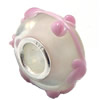 European Lampwork Glass Beads, 925 Silver Core, Rondelle 14x6.8mm Hole:4.5mm, Sold by PC