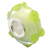 European Lampwork Glass Beads, 925 Silver Core, Rondelle 14x6.8mm Hole:4.5mm, Sold by PC